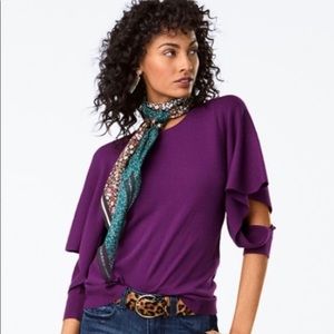 Purple Long Sleeve Dress Top